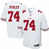 Nike Men & Women & Youth 49ers #74 Joe Staley White Team Color Game Jersey,baseball caps,new era cap wholesale,wholesale hats